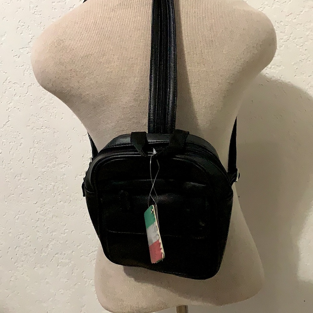 NWT WILSONS Black Leather Maxima Mini Bacpack